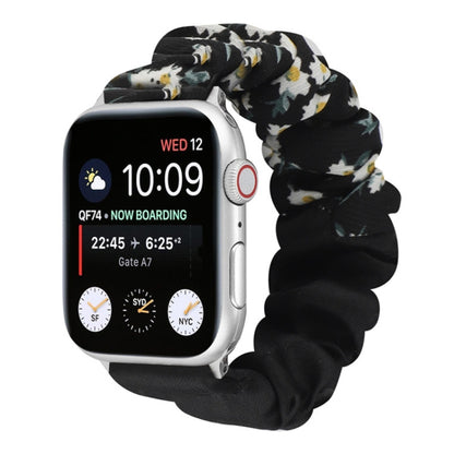 Bracelet de montre en tissu avec anneau de cheveux à motif papillon, For Apple Watch Ultra 49mm / Series 8&7 45mm / SE 2&6&SE&5&4 44mm / 3&2&1 42mm, For Apple Watch Series 8&7 41mm / SE 2&6&SE&5&4 40mm / 3&2&1 38mm                                      ...