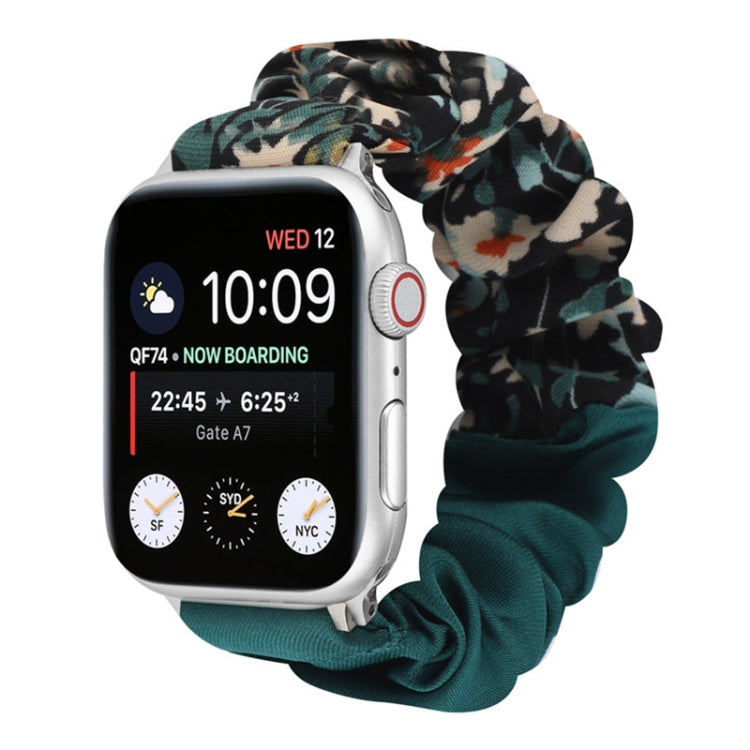 Bracelet de montre en tissu avec anneau de cheveux à motif papillon, For Apple Watch Ultra 49mm / Series 8&7 45mm / SE 2&6&SE&5&4 44mm / 3&2&1 42mm, For Apple Watch Series 8&7 41mm / SE 2&6&SE&5&4 40mm / 3&2&1 38mm                                      ...