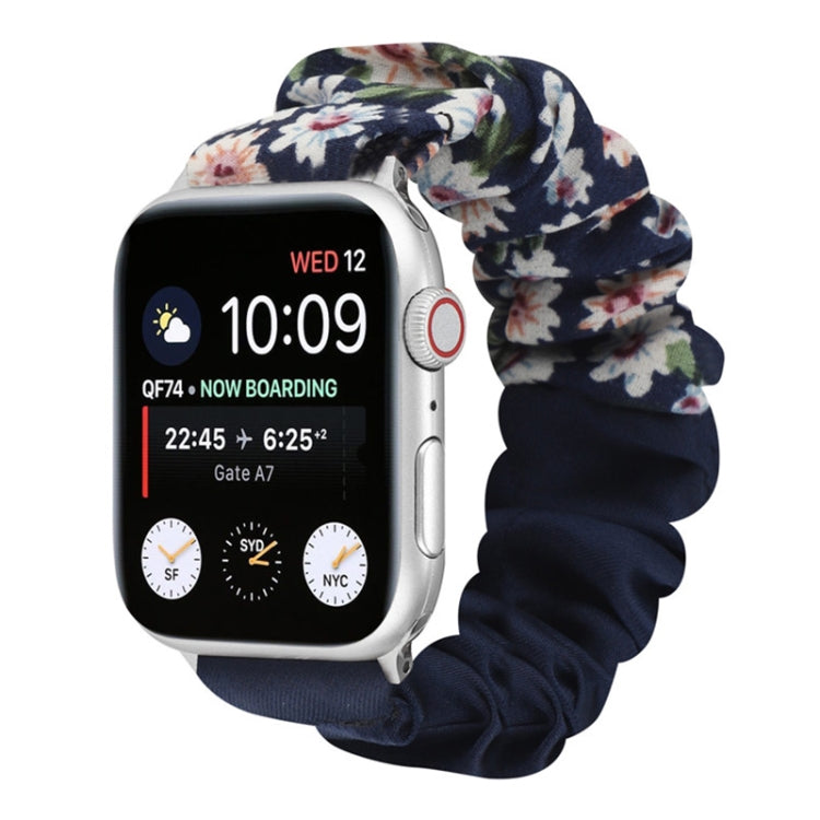 Bracelet de montre en tissu avec anneau de cheveux à motif papillon, For Apple Watch Ultra 49mm / Series 8&7 45mm / SE 2&6&SE&5&4 44mm / 3&2&1 42mm, For Apple Watch Series 8&7 41mm / SE 2&6&SE&5&4 40mm / 3&2&1 38mm                                      ...