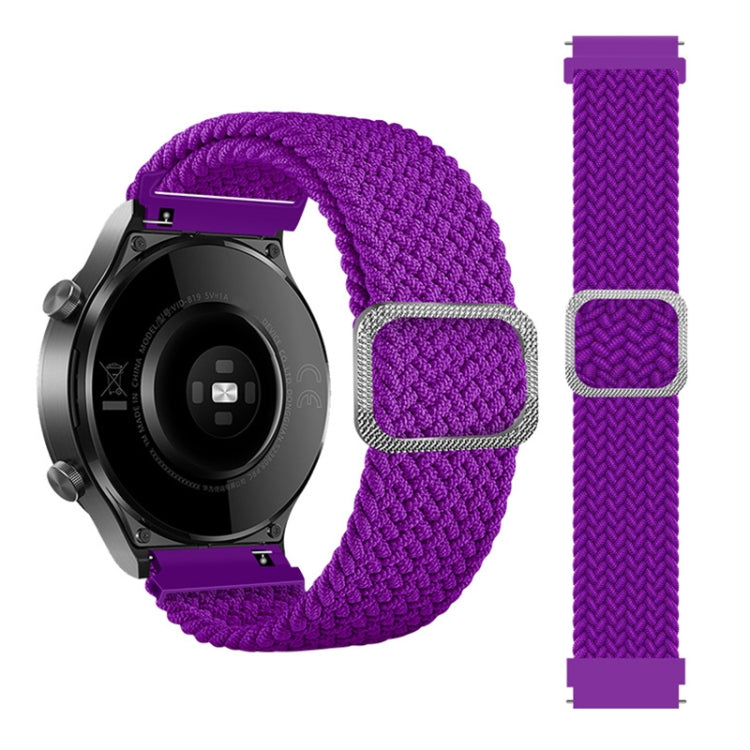 Bracelet de montre de rechange en nylon tressé élastique réglable, For Samsung Galaxy Watch 46mm, For Samsung Galaxy Watch 3 41mm, For Samsung Galaxy Watch 3 45mm