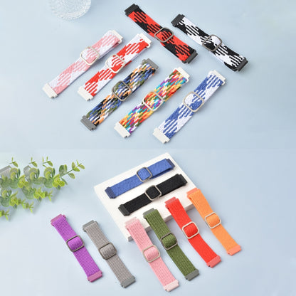 Bracelet de montre de rechange en nylon tressé élastique réglable, For Samsung Galaxy Watch 46mm, For Samsung Galaxy Watch 3 41mm, For Samsung Galaxy Watch 3 45mm