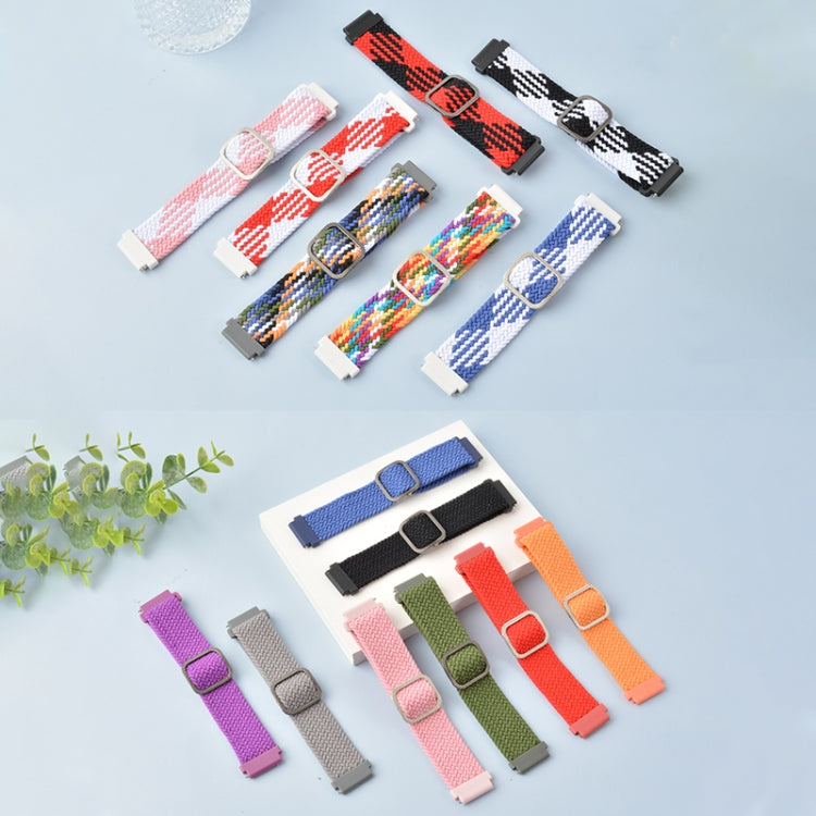 Bracelet de montre de rechange en nylon tressé élastique réglable, For Samsung Galaxy Watch 46mm, For Samsung Galaxy Watch 3 41mm, For Samsung Galaxy Watch 3 45mm