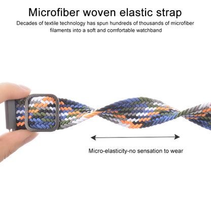 Bracelet de montre de rechange en nylon tressé élastique réglable, For Samsung Galaxy Watch 46mm, For Samsung Galaxy Watch 3 41mm, For Samsung Galaxy Watch 3 45mm