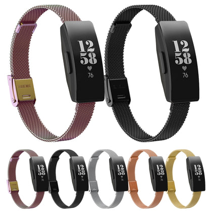 Pour Fitbit Ace 3 / Inspire 2 Bracelet de montre milanais à double boucle d'assurance, For Fitbit Ace 3 / Inspire 2
