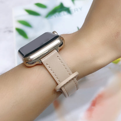 Bracelet de montre en cuir à double clou, For Apple Watch Series 7  41mm / & 6 & SE & 5 & 4 40mm, For Apple Watch Series  7  45mm / & 6 & SE & 5 & 4 44mm