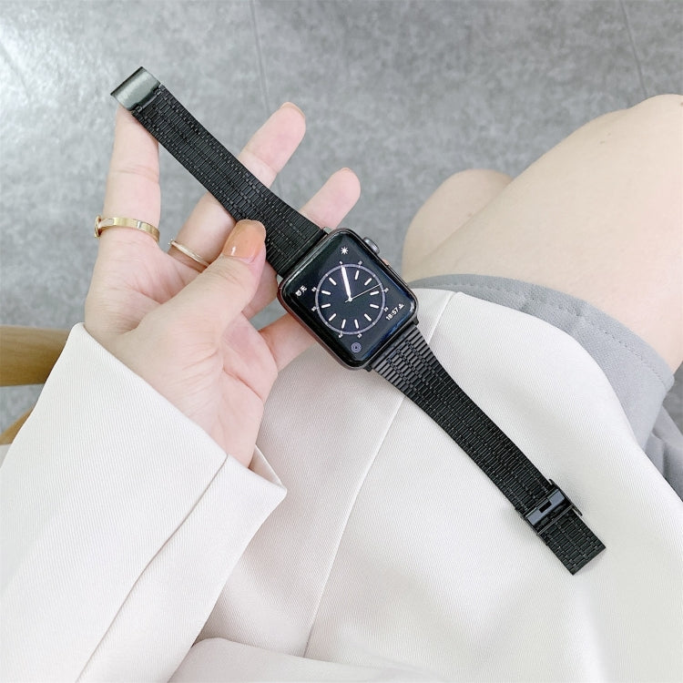 Bracelet de montre en acier à sept perles de couleur assortie, For Apple Watch Series 7  41mm / & 6 & SE & 5 & 4 40mm, For Apple Watch Series  7  45mm / & 6 & SE & 5 & 4 44mm