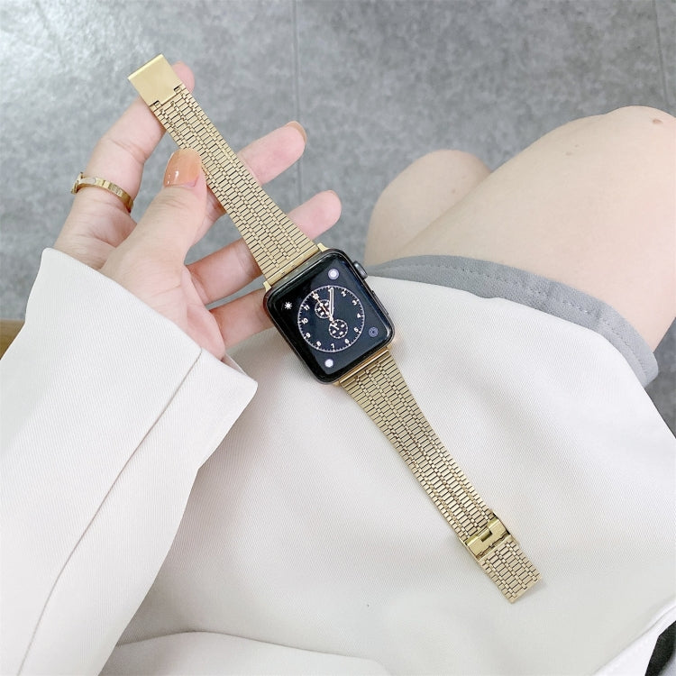 Bracelet de montre en acier à sept perles de couleur assortie, For Apple Watch Series 7  41mm / & 6 & SE & 5 & 4 40mm, For Apple Watch Series  7  45mm / & 6 & SE & 5 & 4 44mm