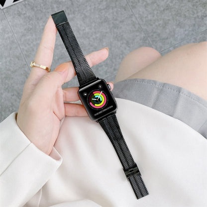 Bracelet de montre en acier à double lignes, For Apple Watch Series 7  41mm / & 6 & SE & 5 & 4 40mm, For Apple Watch Series  7  45mm / & 6 & SE & 5 & 4 44mm