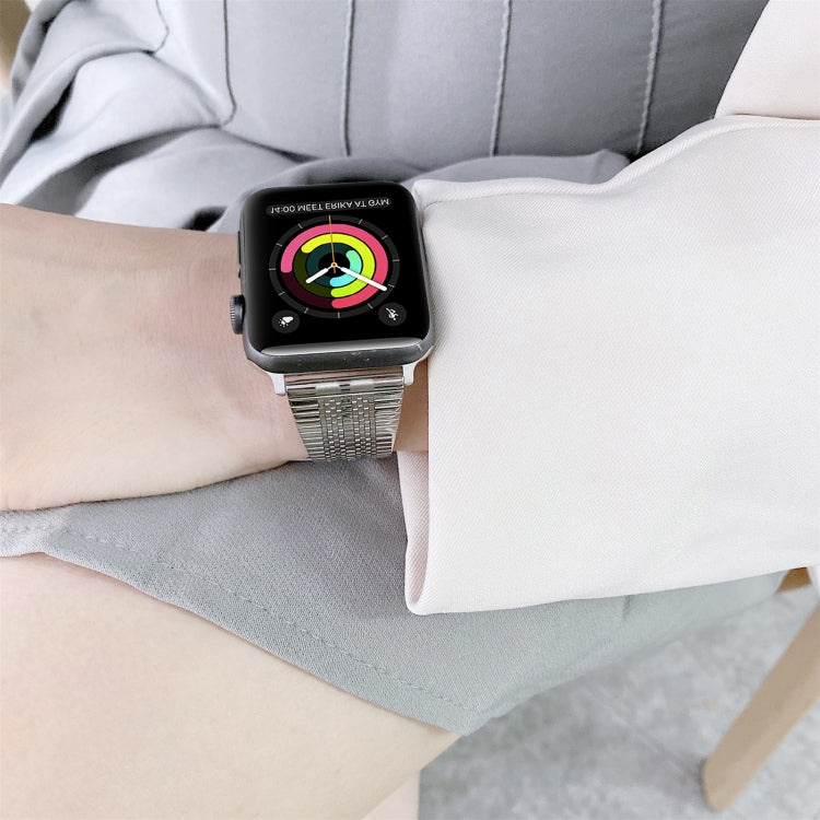 Bracelet de montre en acier à double lignes, For Apple Watch Series 7  41mm / & 6 & SE & 5 & 4 40mm, For Apple Watch Series  7  45mm / & 6 & SE & 5 & 4 44mm