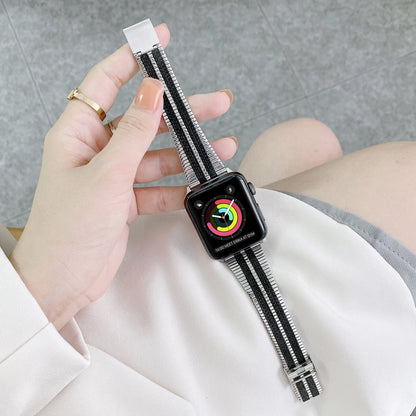Bracelet de montre en acier à double lignes, For Apple Watch Series 7  41mm / & 6 & SE & 5 & 4 40mm, For Apple Watch Series  7  45mm / & 6 & SE & 5 & 4 44mm