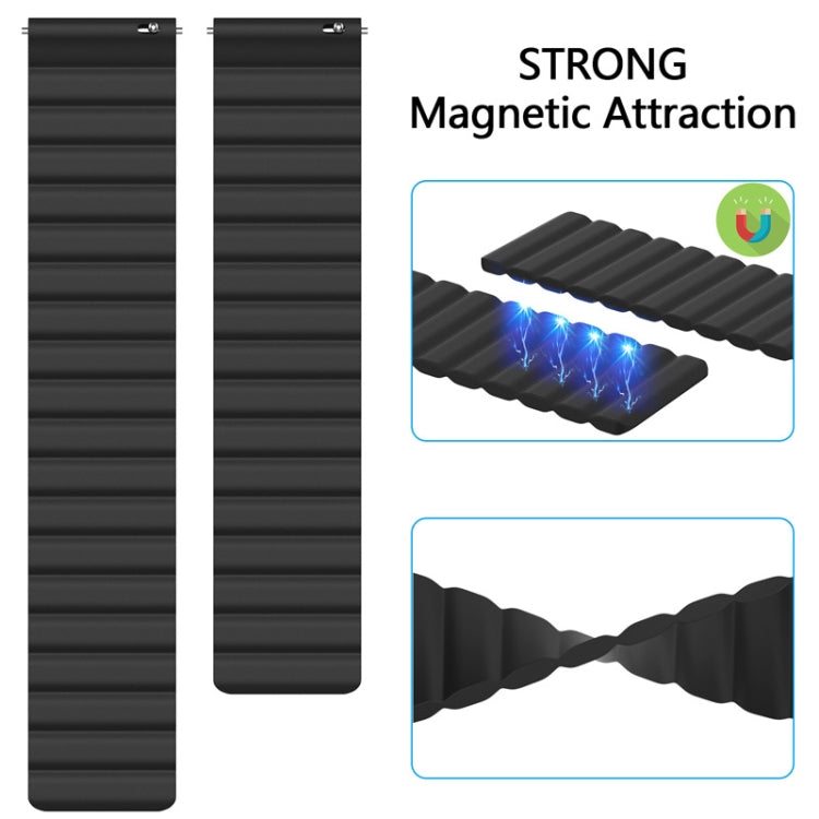 Bracelet de montre de remplacement magnétique en silicone universel, 20mm, 22mm, 20mm For Samsung Smart Watch, 22mm For Samsung Smart Watch