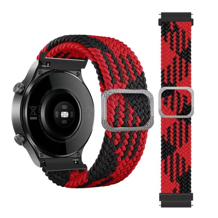 Bracelet de montre de rechange en nylon tressé élastique réglable, For Huawei Watch 3 / 3 Pro