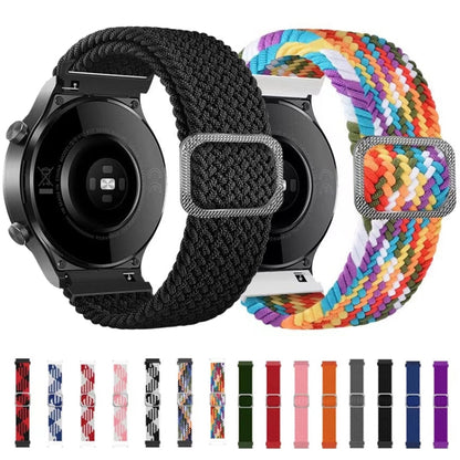 Bracelet de montre de rechange en nylon tressé élastique réglable, For Huawei Watch 3 / 3 Pro