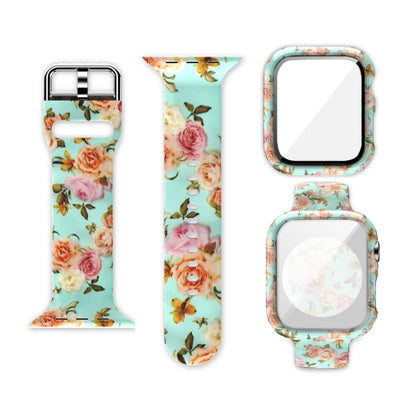 Bracelet de montre de remplacement intégré avec impression en silicone, For Apple Watch Series 6 / 5 / 4 / Watch SE 44mm, For Apple Watch Series 6 / 5 / 4 / Watch SE 40mm, For Apple Watch Series 3 & 2 & 1 42mm, For Apple Watch Series 3 & 2 & 1 38mm