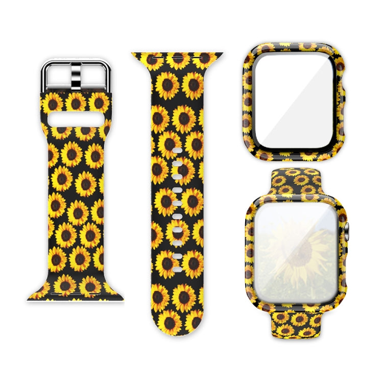 Bracelet de montre de remplacement intégré avec impression en silicone, For Apple Watch Series 6 / 5 / 4 / Watch SE 44mm, For Apple Watch Series 6 / 5 / 4 / Watch SE 40mm, For Apple Watch Series 3 & 2 & 1 42mm, For Apple Watch Series 3 & 2 & 1 38mm