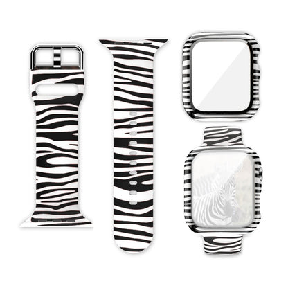 Bracelet de montre de remplacement intégré avec impression en silicone, For Apple Watch Series 6 / 5 / 4 / Watch SE 44mm, For Apple Watch Series 6 / 5 / 4 / Watch SE 40mm, For Apple Watch Series 3 & 2 & 1 42mm, For Apple Watch Series 3 & 2 & 1 38mm