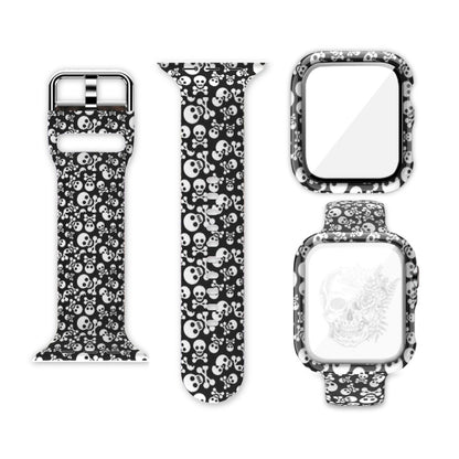 Bracelet de montre de remplacement intégré avec impression en silicone, For Apple Watch Series 6 / 5 / 4 / Watch SE 44mm, For Apple Watch Series 6 / 5 / 4 / Watch SE 40mm, For Apple Watch Series 3 & 2 & 1 42mm, For Apple Watch Series 3 & 2 & 1 38mm