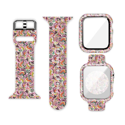 Bracelet de montre de remplacement intégré avec impression en silicone, For Apple Watch Series 6 / 5 / 4 / Watch SE 44mm, For Apple Watch Series 6 / 5 / 4 / Watch SE 40mm, For Apple Watch Series 3 & 2 & 1 42mm, For Apple Watch Series 3 & 2 & 1 38mm