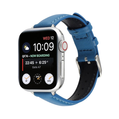 Bracelet de montre en cuir véritable mince de 14 mm pour la série Apple Watch, 7 45mm / 6 & SE & 5 & 4 44mm / 3 & 2 & 1 42mm, 7 41mm / 6 & SE & 5 & 4 40mm / 3 & 2 & 1 38mm
