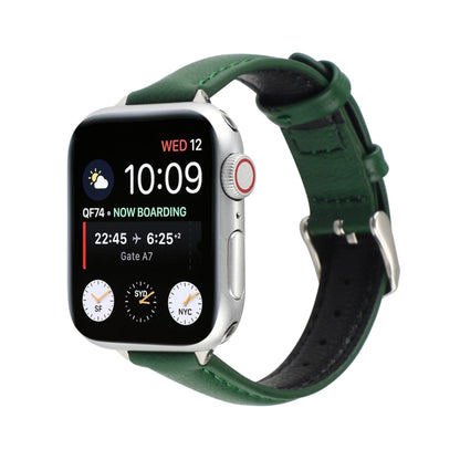 Bracelet de montre en cuir véritable mince de 14 mm pour la série Apple Watch, 7 45mm / 6 & SE & 5 & 4 44mm / 3 & 2 & 1 42mm, 7 41mm / 6 & SE & 5 & 4 40mm / 3 & 2 & 1 38mm