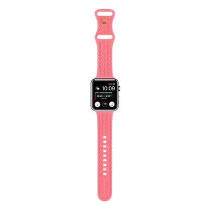 Bracelet de montre en silicone à boucle à motif tissé en forme de 8 pour la série Apple Watch, 7 45mm / 6 & SE & 5 & 4 44mm / 3 & 2 & 1 42mm, 7 41mm / 6 & SE & 5 & 4 40mm / 3 & 2 & 1 38mm
