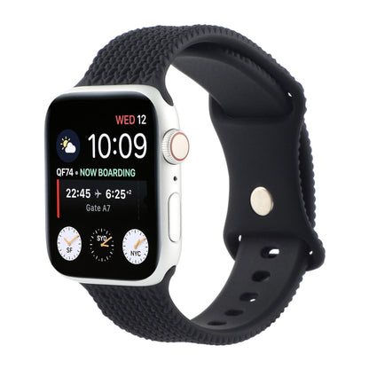 Bracelet de montre en silicone à boucle à motif tissé en forme de 8 pour la série Apple Watch, 7 45mm / 6 & SE & 5 & 4 44mm / 3 & 2 & 1 42mm, 7 41mm / 6 & SE & 5 & 4 40mm / 3 & 2 & 1 38mm