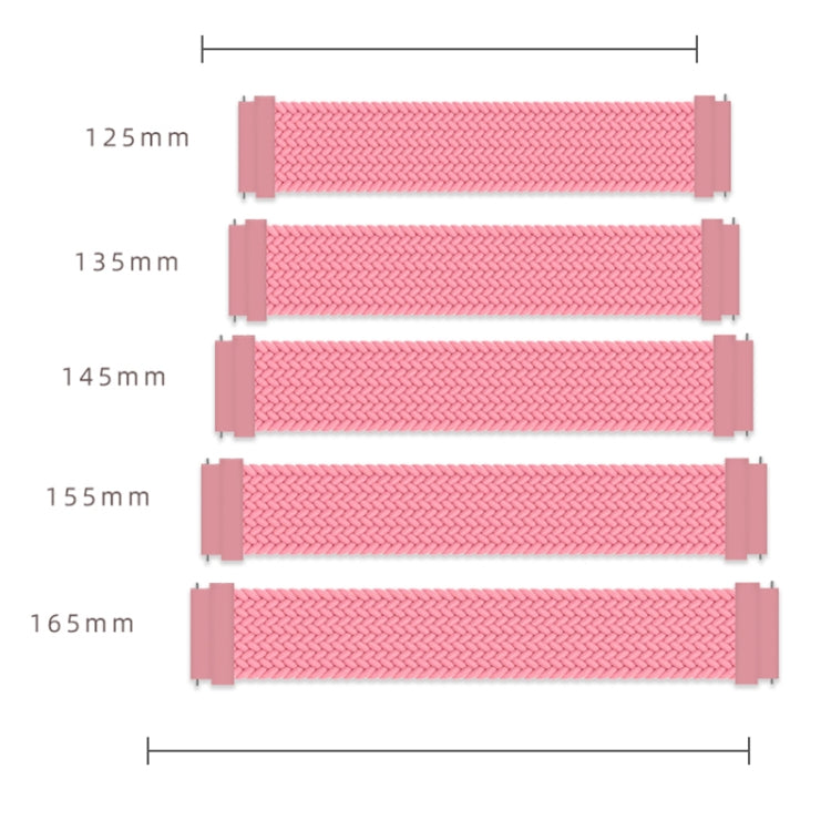 Pour Samsung Galaxy Watch 46mm Réglable Nylon Tressé Élasticité Bracelet De Remplacement Bracelet De Montre, 125mm, 135mm, 145mm, 155mm, 165mm