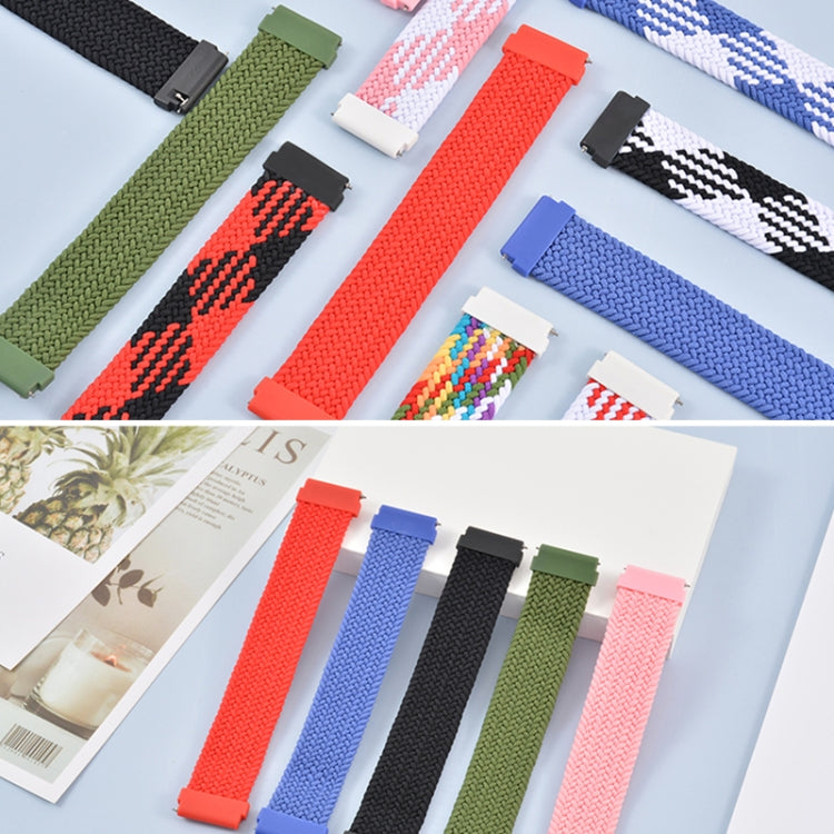 Pour Samsung Galaxy Watch 46mm Réglable Nylon Tressé Élasticité Bracelet De Remplacement Bracelet De Montre, 125mm, 135mm, 145mm, 155mm, 165mm