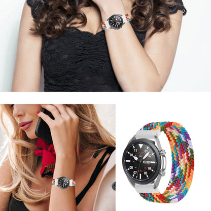 Pour Samsung Galaxy Watch 46mm Réglable Nylon Tressé Élasticité Bracelet De Remplacement Bracelet De Montre, 125mm, 135mm, 145mm, 155mm, 165mm