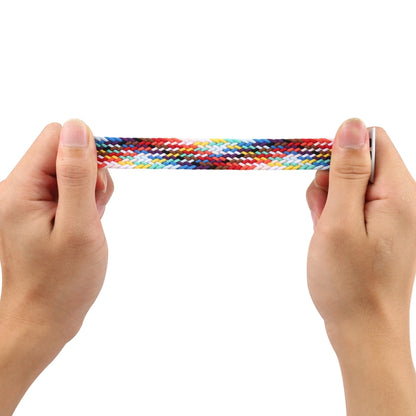 Bracelets de rechange en nylon tressé à tête métallique, taille : XS 128 mm pour Apple Watch Series 6 & SE & 5 & 4 40 mm / 3 & 2 & 1 38 mm, XS 128mm 40mm / 38mm