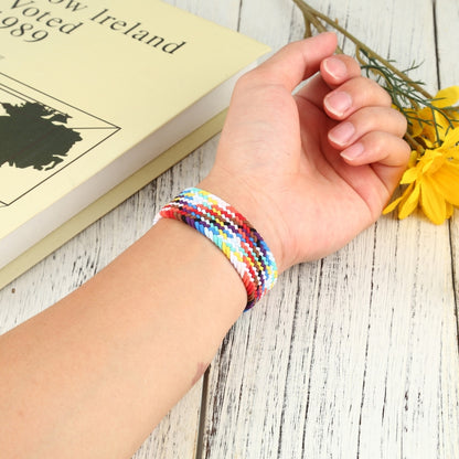 Bracelets de rechange en nylon tressé à tête métallique, taille : L 165 mm pour Apple Watch Series 6 & SE & 5 & 4 44 mm / 3 & 2 & 1 42 mm, L 165mm 44mm / 42mm