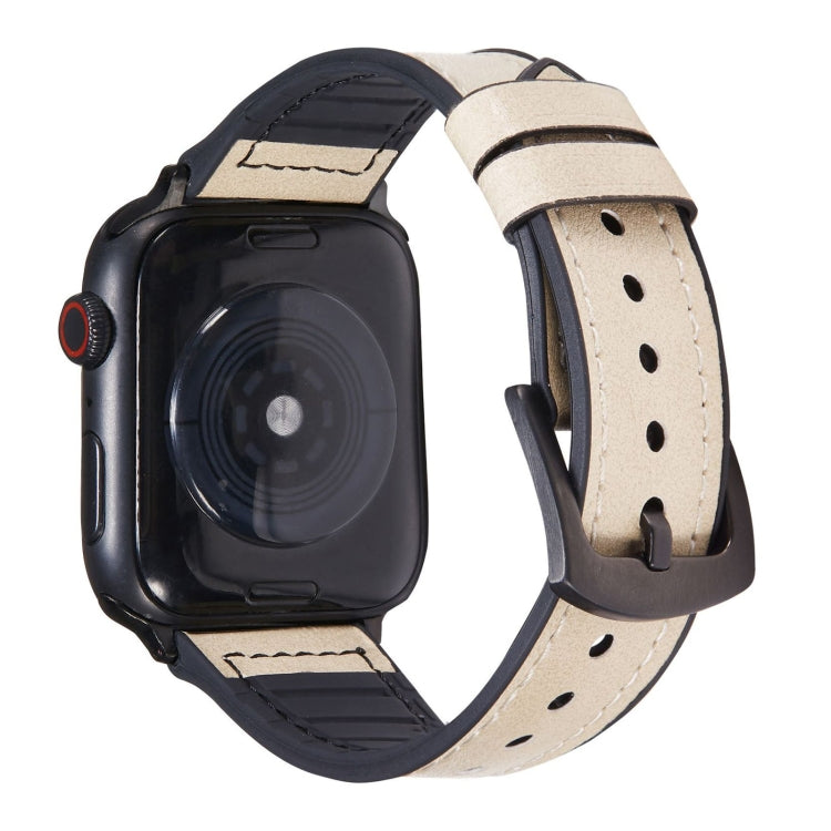 Bracelets de remplacement en cuir Crazy Horse Texture pour Apple Watch Series, 7 45mm / 6 & SE & 5 & 4 44mm / 3 & 2 & 1 42mm, 7 41mm / 6 & SE & 5 & 4 40mm / 3 & 2 & 1 38mm
