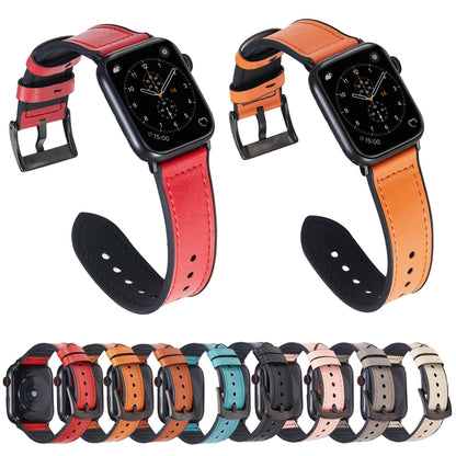 Bracelets de remplacement en cuir Crazy Horse Texture pour Apple Watch Series, 7 45mm / 6 & SE & 5 & 4 44mm / 3 & 2 & 1 42mm, 7 41mm / 6 & SE & 5 & 4 40mm / 3 & 2 & 1 38mm