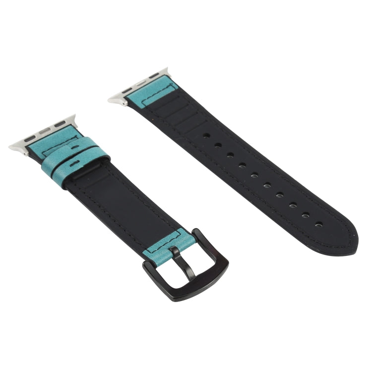 Bracelets de remplacement en cuir Crazy Horse Texture pour Apple Watch Series, 7 45mm / 6 & SE & 5 & 4 44mm / 3 & 2 & 1 42mm, 7 41mm / 6 & SE & 5 & 4 40mm / 3 & 2 & 1 38mm