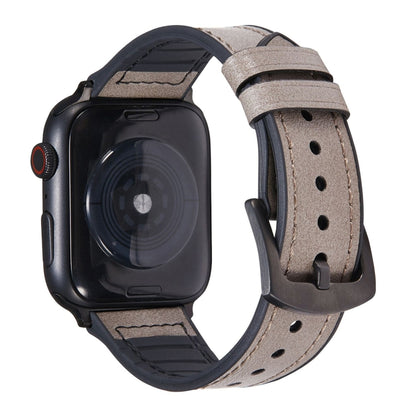 Bracelets de remplacement en cuir Crazy Horse Texture pour Apple Watch Series, 7 45mm / 6 & SE & 5 & 4 44mm / 3 & 2 & 1 42mm, 7 41mm / 6 & SE & 5 & 4 40mm / 3 & 2 & 1 38mm
