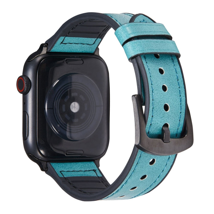 Bracelets de remplacement en cuir Crazy Horse Texture pour Apple Watch Series, 7 45mm / 6 & SE & 5 & 4 44mm / 3 & 2 & 1 42mm, 7 41mm / 6 & SE & 5 & 4 40mm / 3 & 2 & 1 38mm