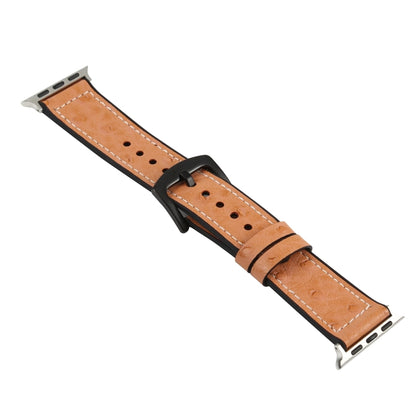 Bracelets de remplacement en cuir texturé d'autruche pour la série Apple Watch, 7 45mm / 6 & SE & 5 & 4 44mm / 3 & 2 & 1 42mm