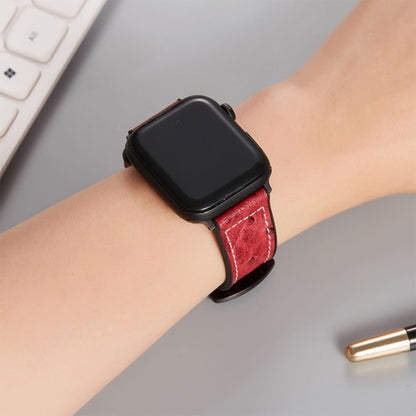 Bracelets de remplacement en cuir texturé d'autruche pour la série Apple Watch, 7 45mm / 6 & SE & 5 & 4 44mm / 3 & 2 & 1 42mm