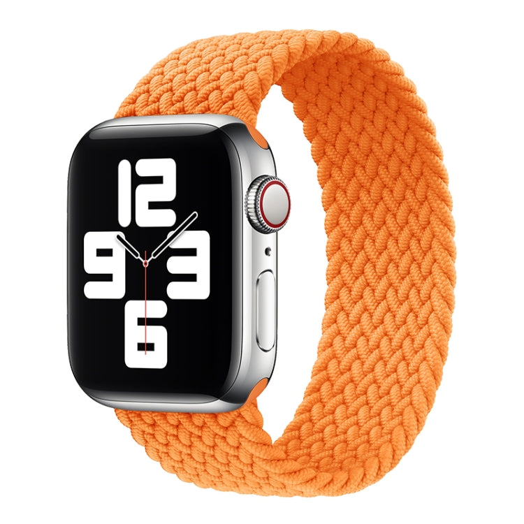 Bracelet de montre en nylon tressé à tête métallique de couleur unie pour Apple Watch Series 6 & SE & 5 & 4 40mm / 3 & 2 & 1 38mm, XS 128mm, S 135mm, M 145mm, L 155mm