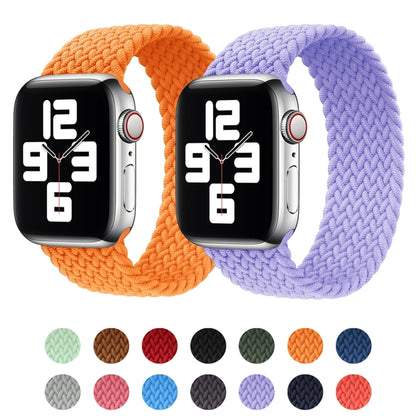 Bracelet de montre en nylon tressé à tête métallique de couleur unie pour Apple Watch Series 6 & SE & 5 & 4 40mm / 3 & 2 & 1 38mm, XS 128mm, S 135mm, M 145mm, L 155mm