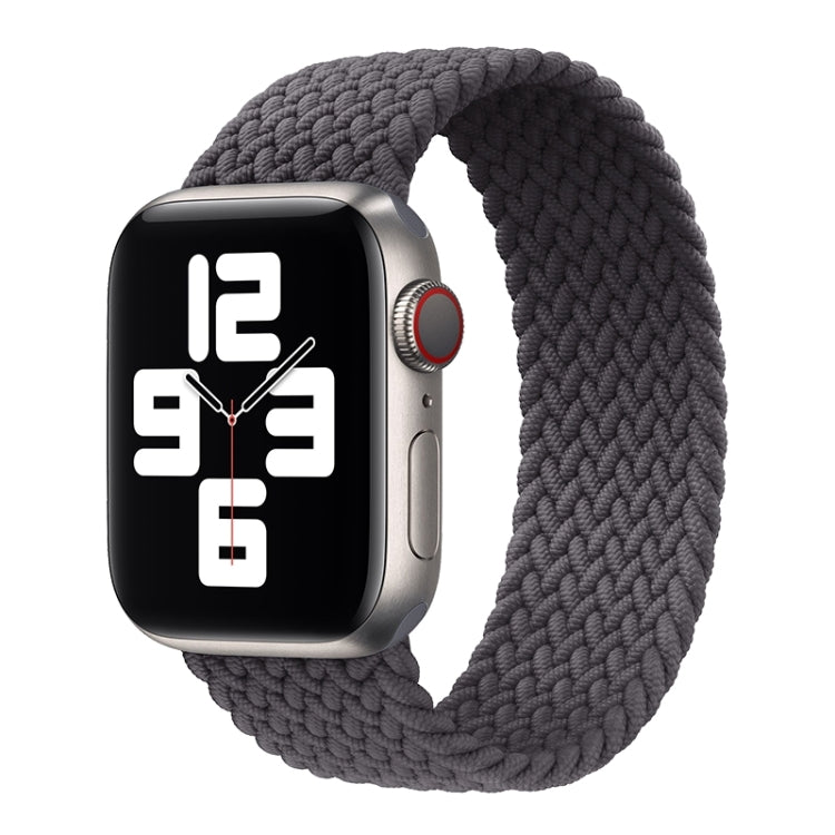 Bracelet de montre en nylon tressé à tête métallique de couleur unie pour Apple Watch Series 6 & SE & 5 & 4 40mm / 3 & 2 & 1 38mm, XS 128mm, S 135mm, M 145mm, L 155mm