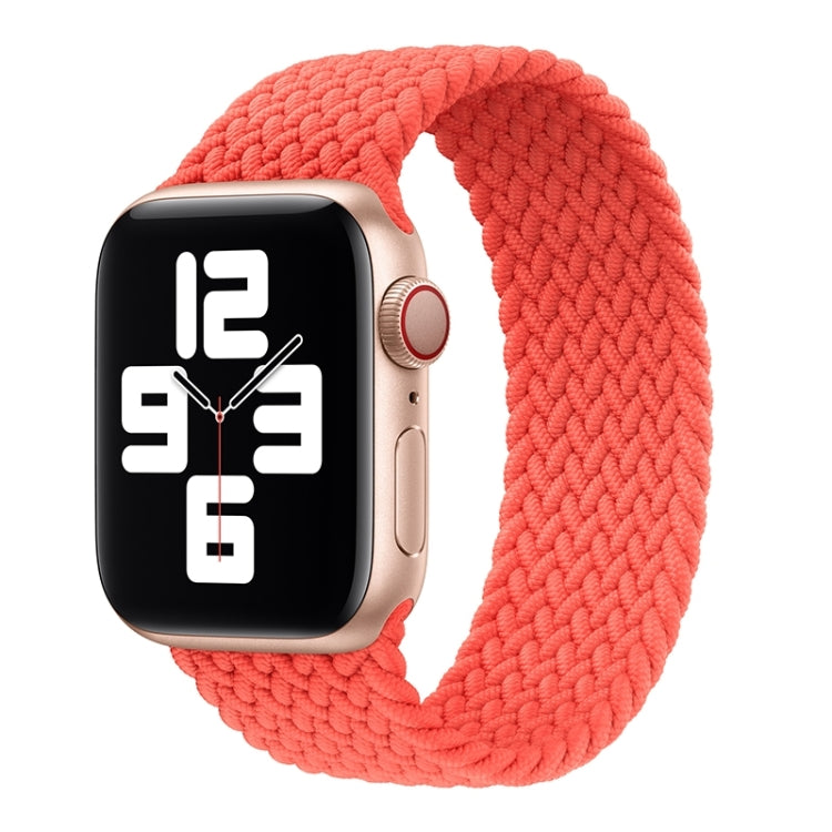 Bracelet de montre en nylon tressé à tête métallique de couleur unie pour Apple Watch Series 6 & SE & 5 & 4 40mm / 3 & 2 & 1 38mm, XS 128mm, S 135mm, M 145mm, L 155mm