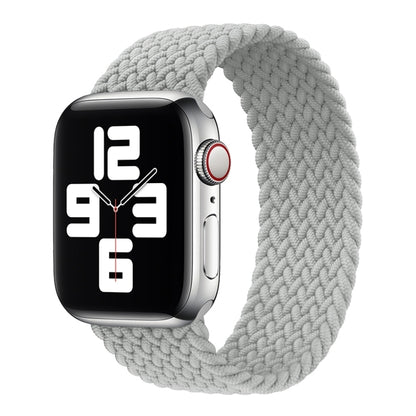 Bracelet de montre en nylon tressé à tête métallique de couleur unie pour Apple Watch Series 6 & SE & 5 & 4 40mm / 3 & 2 & 1 38mm, XS 128mm, S 135mm, M 145mm, L 155mm