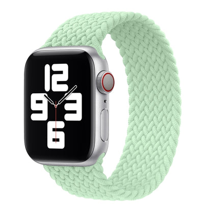 Bracelet de montre en nylon tressé à tête métallique de couleur unie pour Apple Watch Series 6 & SE & 5 & 4 40mm / 3 & 2 & 1 38mm, XS 128mm, S 135mm, M 145mm, L 155mm