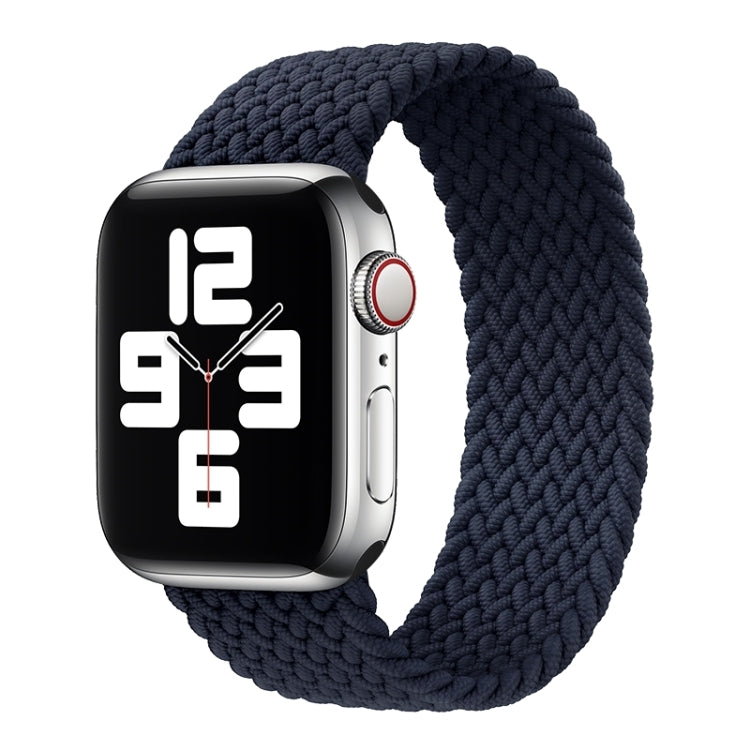 Bracelet de montre en nylon tressé à tête métallique de couleur unie pour Apple Watch Series 6 & SE & 5 & 4 40mm / 3 & 2 & 1 38mm, XS 128mm, S 135mm, M 145mm, L 155mm
