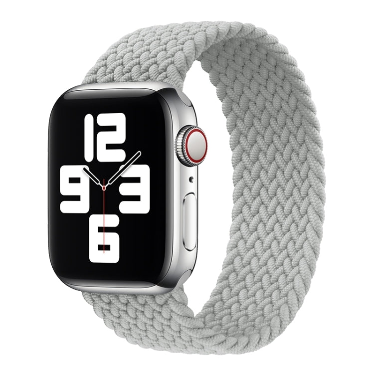 Bracelet de rechange en nylon tressé à tête métallique de couleur unie pour Apple Watch Series 6 & SE & 5 & 4 44mm / 3 & 2 & 1 42mm, XS 135mm, S 145mm, M 155mm, L 165mm