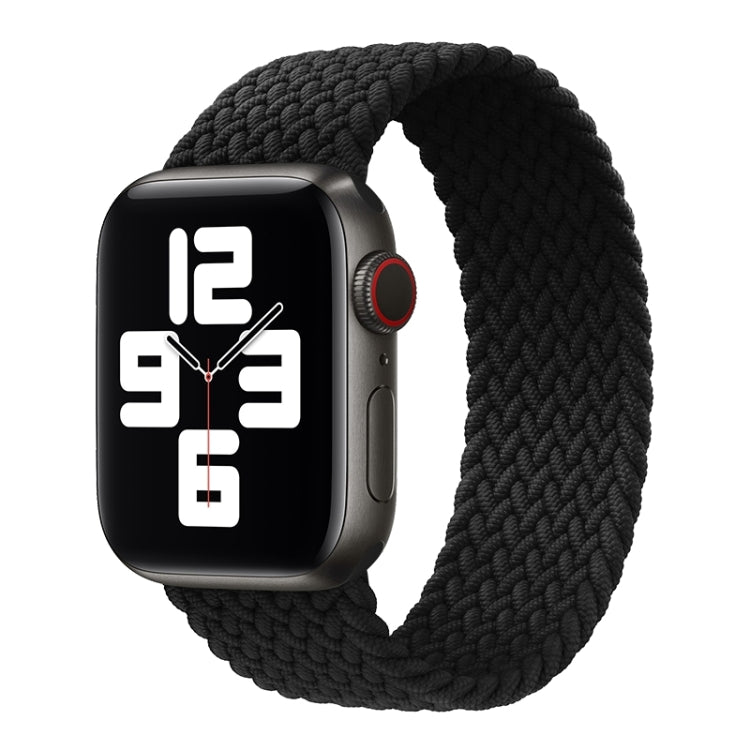 Bracelet de rechange en nylon tressé à tête métallique de couleur unie pour Apple Watch Series 6 & SE & 5 & 4 44mm / 3 & 2 & 1 42mm, XS 135mm, S 145mm, M 155mm, L 165mm