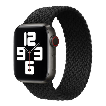 Bracelet de rechange en nylon tressé à tête métallique de couleur unie pour Apple Watch Series 6 & SE & 5 & 4 44mm / 3 & 2 & 1 42mm, XS 135mm, S 145mm, M 155mm, L 165mm
