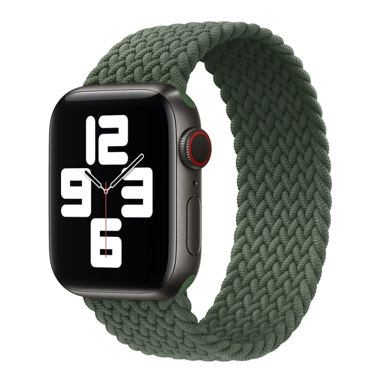Bracelet de rechange en nylon tressé à tête métallique de couleur unie pour Apple Watch Series 6 & SE & 5 & 4 44mm / 3 & 2 & 1 42mm, XS 135mm, S 145mm, M 155mm, L 165mm