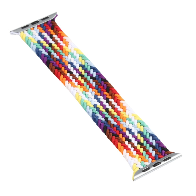 Bracelets de montre de rechange à boucle unique tressée arc-en-ciel, taille : S 135 mm pour Apple Watch Series 6 & SE & 5 & 4 44 mm / 3 & 2 & 1 42 mm, S 135mm 44mm / 42mm